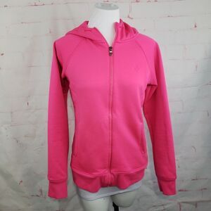 Under Armour UA bright pink full zip hoodie small